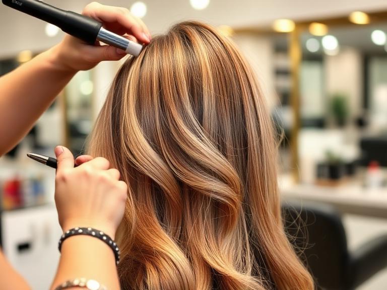 Balayage and gloss