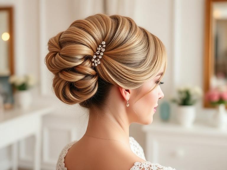 Bridal hair styling
